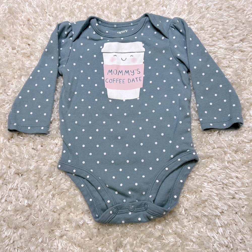 CARTER’S || Infant (6M) Bodysuit “Mommy’s Coffee Date”